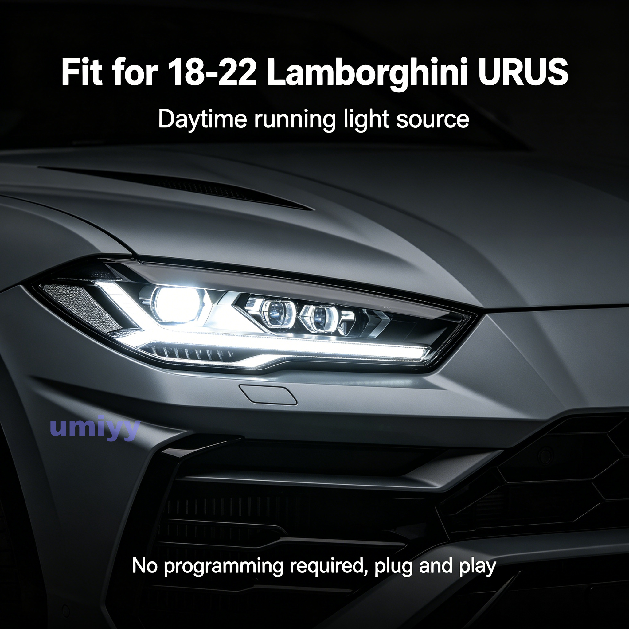 LED DRL Light Source for Lamborghini URUS 2018-2022, Upgraded Copper Board DRL Chip with Thermal Adhesive, Fix Dim & Yellowing Daytime Running Light