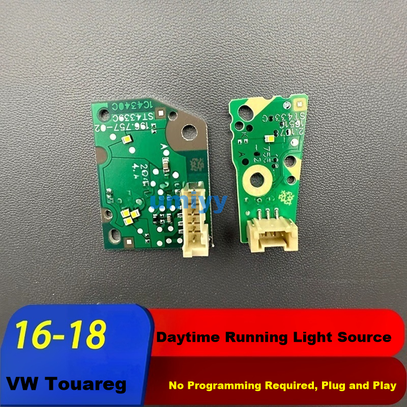 Large and Small DRL LED light source modules for repairing 2016-2018 Volkswagen Touaref daytime running lights.