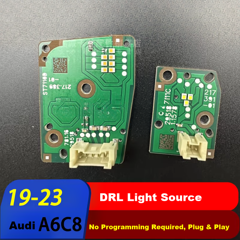 Upgraded LED DRL light source modules for Audi A6 C8 2019-2023, no programming required, plug and play daytime running light replacement boards