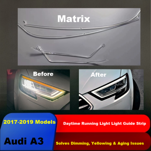 2017‑2019 Audi A3 Matrix LED DRL Light Guide Strip 4PCS Left Right Pair Headlight Replacement