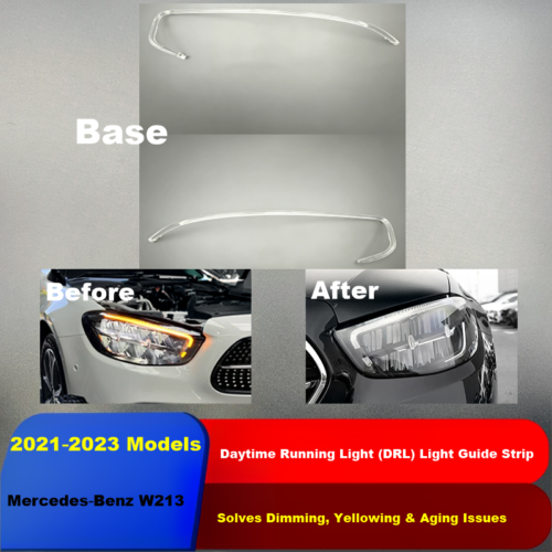 2021‑2023 Mercedes‑Benz W213 Base‑Version Headlight Daytime Running Light Guide Strip Full Left‑Right Pair