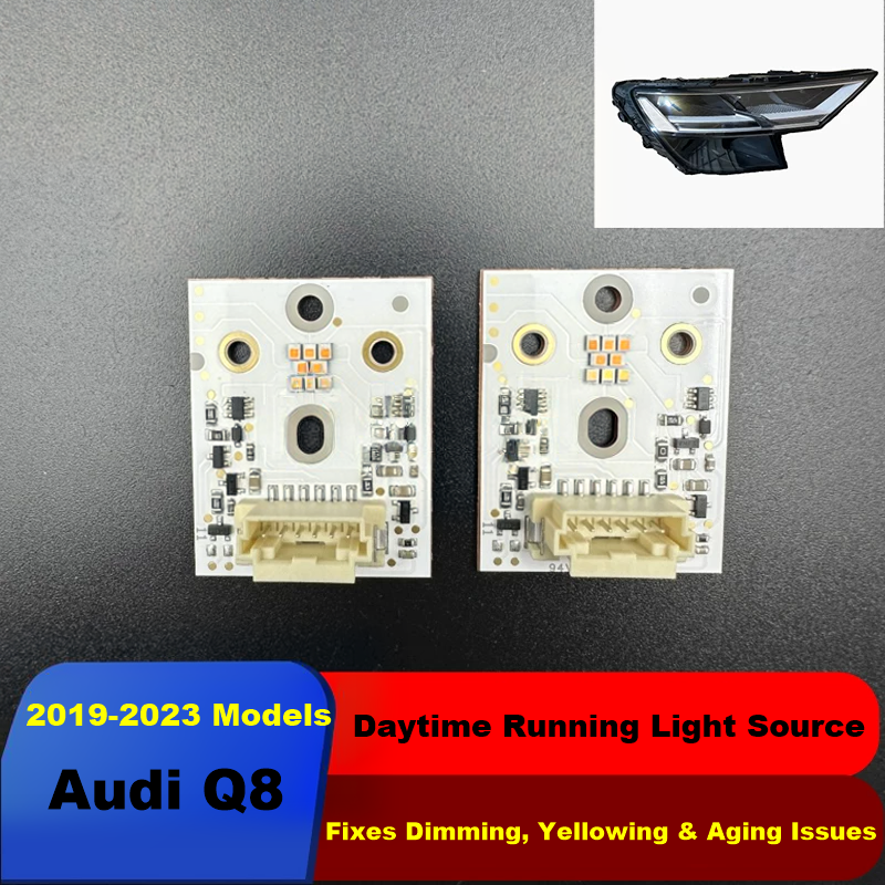 2Pcs Upgraded Copper PCB LED Chip Modules for 2019-2023 Audi Q8 DRL (Non-Directional Pair Set with Thermal Paste)