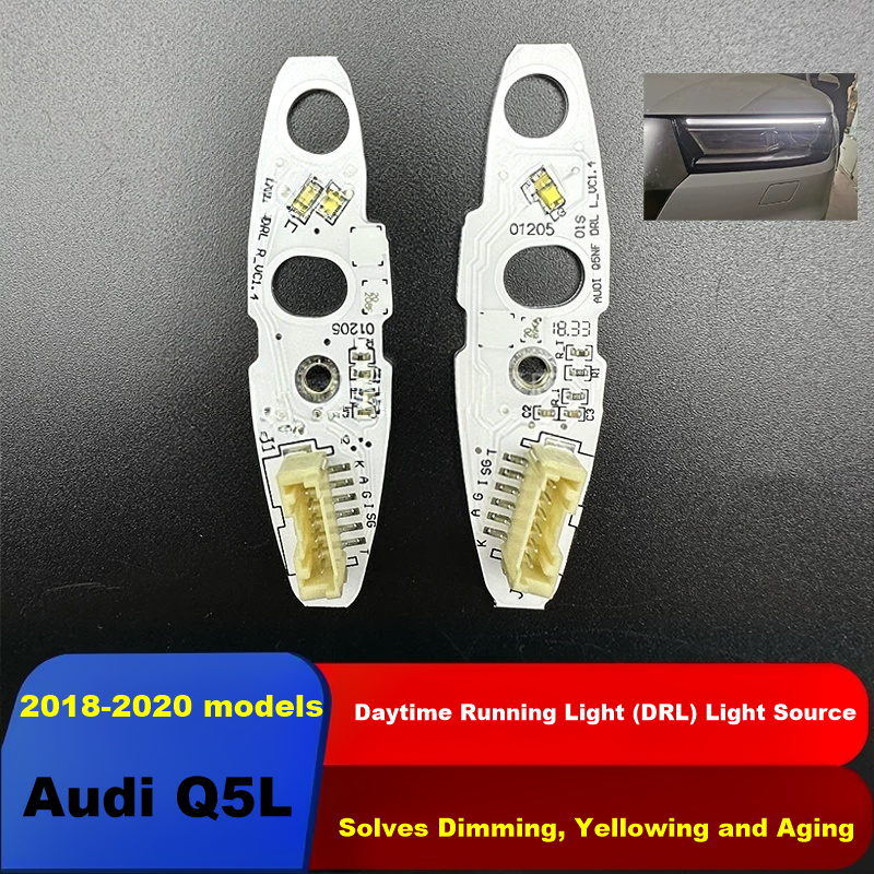 Audi Q5L DRL LED Module Pair for Xenon Headlights 2018-2020 Left and Right