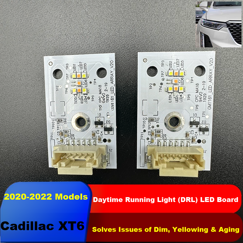 New DRL LED Board Pair with Thermal Paste for 2020-2022 Cadillac XT6 Left & Right Side